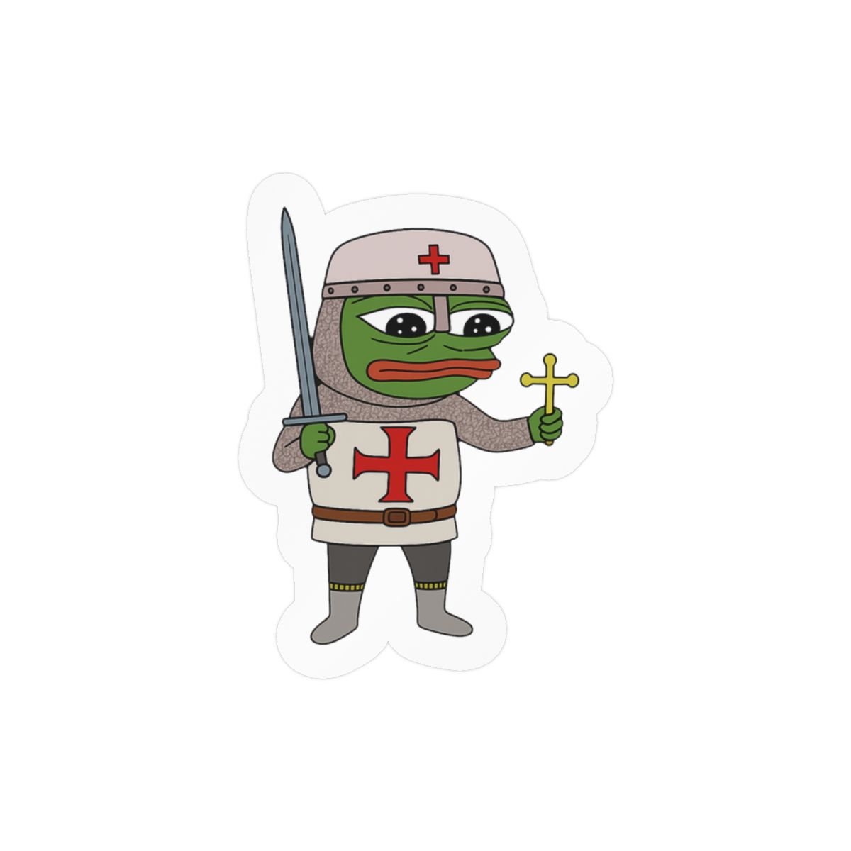 Peepo Crusader Sticker | Funny Meme Vinyl Decal - alternate angle 1, merchandise